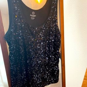 Black sequin tank top